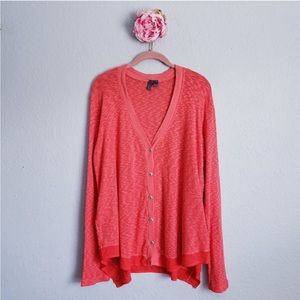Left of Center pink cardigan